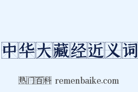 中华大藏经近义词是什么意思的图片